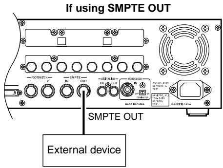 AKAI MPC4000 - Connect the MPC4000 to your external device as shown in the diagram below. - 2