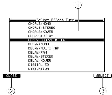 AKAI MPC4000 - Press the [EFFECT] key, and then press the [F1] key (SELECT). - 2