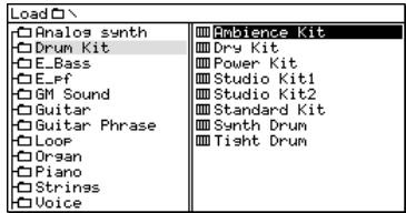 AKAI MPC4000 - Move the cursor to the file list, and use the CURSOR [] /[▼] /[▲] /[►] keys to select the file you want to load. - 3