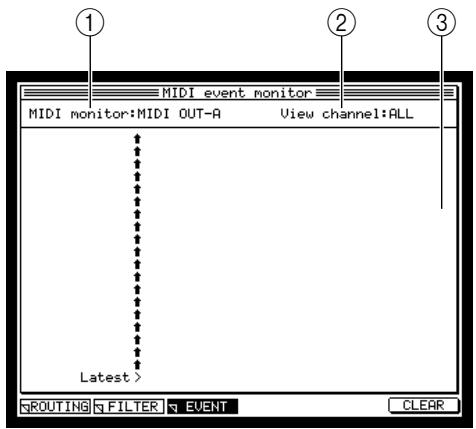 AKAI MPC4000 - Viewing an event list for a specific channel - 1