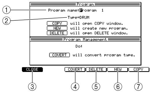 AKAI MPC4000 - Move the cursor to the program list field, and press the [WINDOW] key. - 1