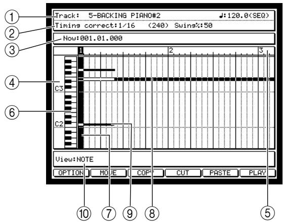 AKAI MPC4000 - Select an INST type track in the main page, and press the [SEQ EDIT] key. - 1