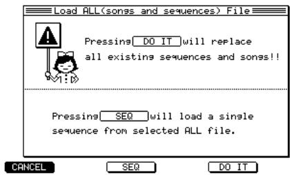 AKAI MPC4000 - If loading an ALL (all sequences + songs) file - 1