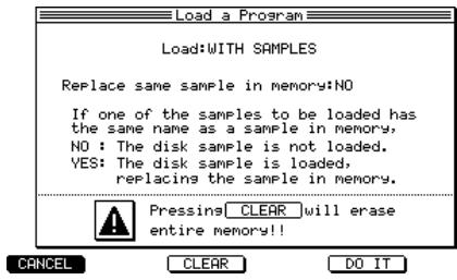 AKAI MPC4000 - When you have selected a program file, press the [F6] key (DO IT button). - 1