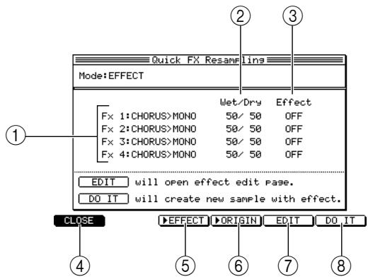 AKAI MPC4000 - If you select EFFECT - 1