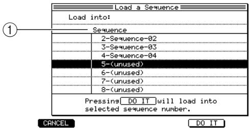 AKAI MPC4000 - If loading a single sequence - 1