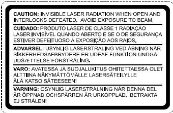 AKAI AR4100 - LASER CAUTION LABEL - 1