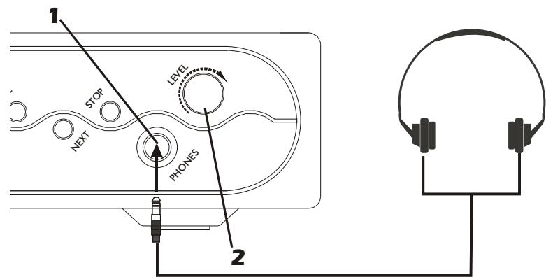 AKAI DVP4420S - Connecting headphones - 1