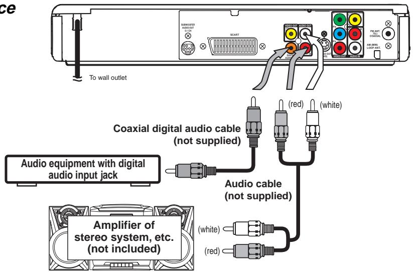 AKAI DVR4100VSSCF - Listening to another audio equipment - 1