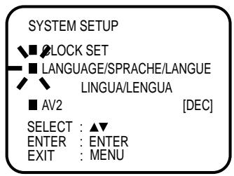 AKAI DVV606N - Sélectionner l'option SYSTEM SETUP par le curseur de ▲ ou ▼. valider par ENTER. - 2