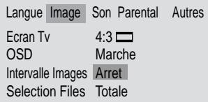 AKAI DVV606N - Installation du "intervalle images - 2