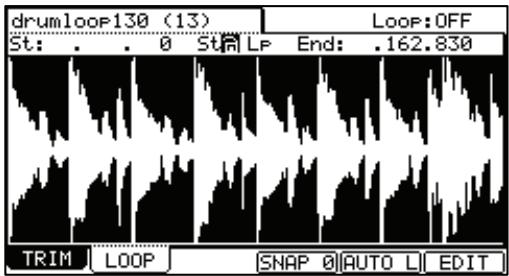 AKAI MPC5000 - Adjusting the TRIM and LOOP Points at the Same Time (LOCK) - 1