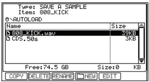 AKAI MPC5000 - ■ Moving Files - 1