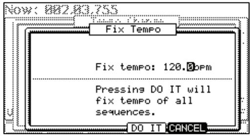 AKAI MPC5000 - Setting all sequences to the same tempo - 1