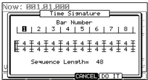 AKAI MPC5000 - Setting the Time Signature of the Sequence - 1