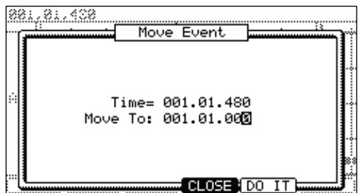 AKAI MPC5000 - Moving an event - 1