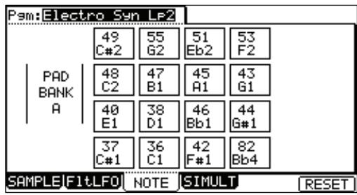 AKAI MPC5000 - ■Assigning MIDI Notes to Pads in a Sample Program - 1