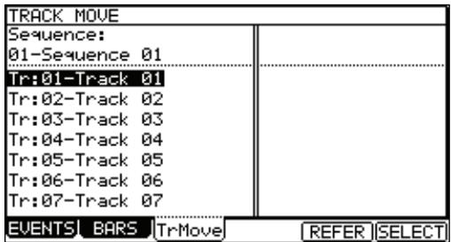 AKAI MPC5000 - Changing the order of tracks (TRACK MOVE) - 1