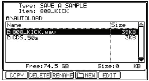 AKAI MPC5000 - - Deleting a File - 1