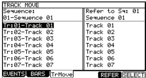 AKAI MPC5000 - Changing the order of tracks (TRACK MOVE) - 2