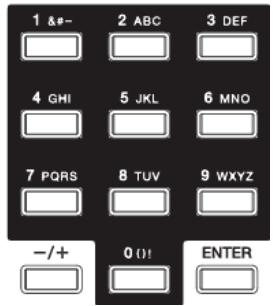 AKAI MPC5000 - ■ Entering letters with the Numeric Keypad - 2