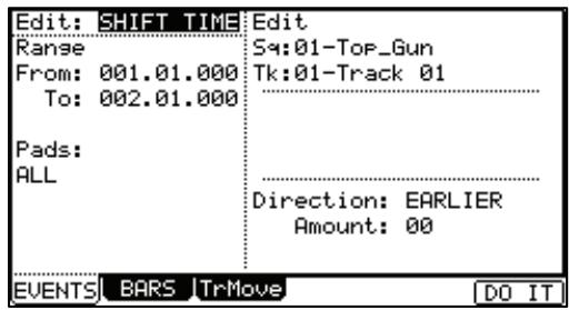 AKAI MPC5000 - Changing the timing of an event (SHIFT TIMING) - 1