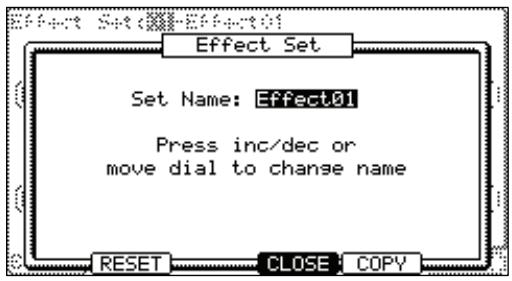 AKAI MPC5000 - Changing the name of the Effect Set - 1