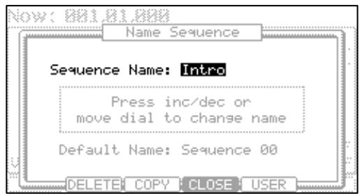 AKAI MPC5000 - Changing the Sequence Name - 1
