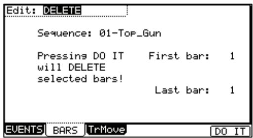 AKAI MPC5000 - - Deleting a bar (DELETE) - 1