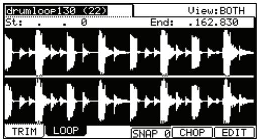 AKAI MPC5000 - About the waveform display - 1