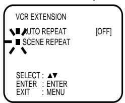 AKAI VSK207M - Press or repeatedly until the dot before SCENE REPEAT blinks. Then press - 2