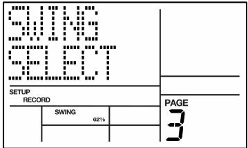 AKAI XR20 - PAGE 3: SELECT THE SWING VALUE (SWING SELECT) - 1