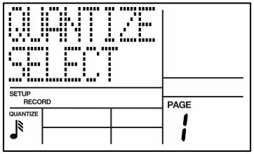 AKAI XR20 - PAGE 1: SELECT THE QUANTIZATION VALUE (QUANTIZE SELECT) - 1