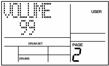 AKAI XR20 - PAGE 2:INSTRUMENT LAYER VOLUME - 1