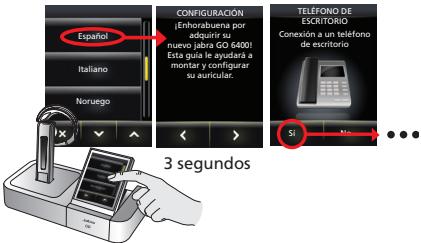 JABRA GO 6470 - Paso 2: Aplicación de alimentación a la base - 2