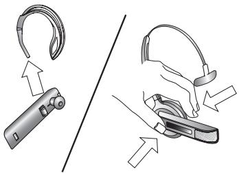 JABRA GO 6470 - Paso 1: Instalación/ajuste de un accesorido colocacion del auricular - 1