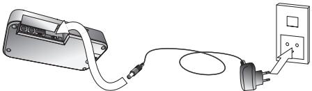 JABRA GO 6470 - Paso 2: Aplicación de alimentación a la base - 1