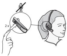 JABRA GO 6470 - Während eines Anrufes: - 2