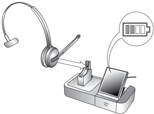 JABRA PRO 9460 DUO - Mettre le micro-casque dans son support - 1