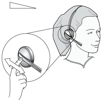 JABRA PRO 9465 DUO - CONTROLLING THE SPEAKER VOLUME AND MICROPHONE - 1