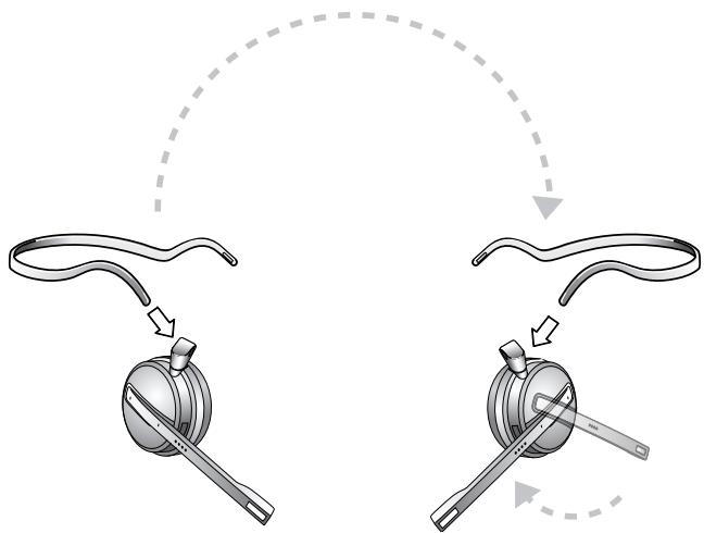 JABRA PRO 9465 DUO - Attaching the neckband - 1