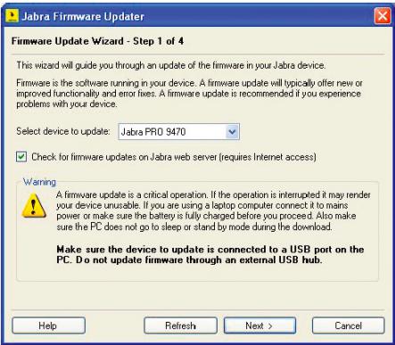 JABRA PRO 9465 DUO - Applying Firmware Updates - 2