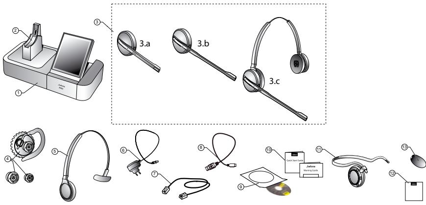 JABRA PRO 9465 DUO - PACKAGE CONTENTS - 1