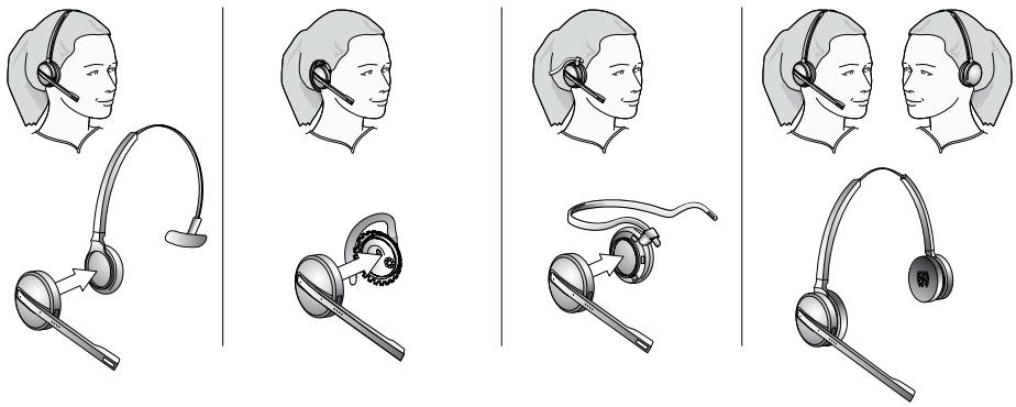 JABRA PRO 9465 DUO - Assembling the Headset - 1