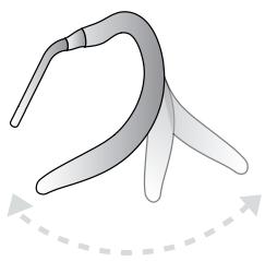 JABRA PRO 9465 DUO - Attaching the ear hook - 1