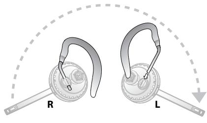 JABRA PRO 9465 DUO - Attaching the ear hook - 3