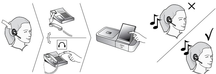 JABRA 9470 - Setting the Clear Dial-tone Switch to find a Clear Dial-tone - 1