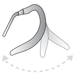 JABRA 9470 - Attaching the ear hook - 1