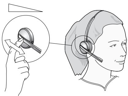 JABRA 9470 - CONTROLLING THE SPEAKER VOLUME AND MICROPHONE - 1