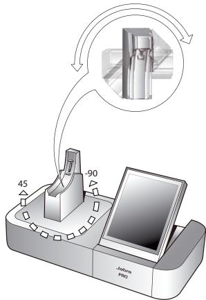 JABRA 9470 - Adjusting the Headset Cradle - 1